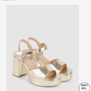 Steve Madden Gold Platform Sandals